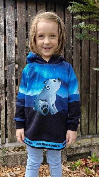Sweat Panel ON THE ROCKS -Swafing ca. 95 cm - Eisbär blau
